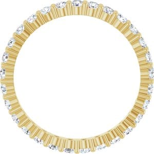 Rings 14K Yellow 2 mm Round Eternity Band Mounting Size 7
