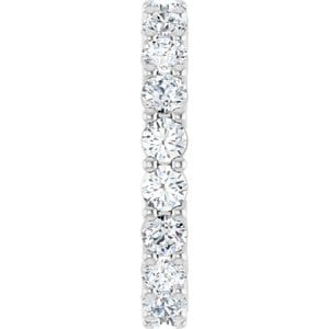 Rings Platinum 3 mm Round Eternity Band Mounting Size 7