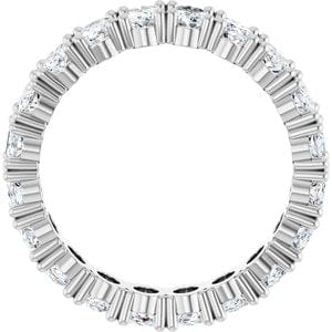 Rings 14K X1 White 5x3 mm Oval Eternity Band Mounting Size 7