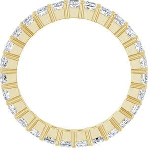 Rings 14K Yellow 2.25x2.25 mm Square Eternity Band Mounting Size 7