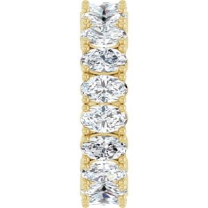 Rings 14K Yellow 5x3 mm Oval Eternity Band Mounting Size 7