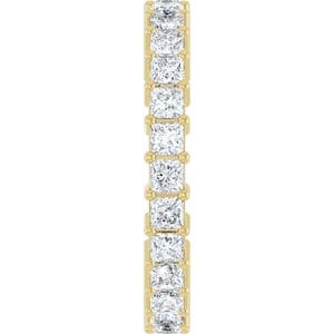 Rings 14K Yellow 2.25x2.25 mm Square Eternity Band Mounting Size 7
