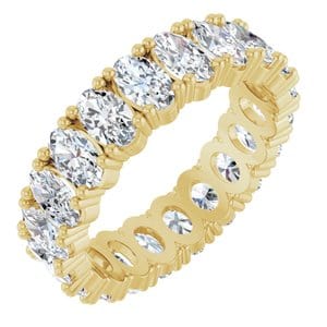 Rings 14K Yellow 5x3 mm Oval Eternity Band Mounting Size 7