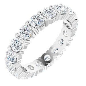 Platinum 3.5 mm Round Eternity Band Mounting Size 7.25