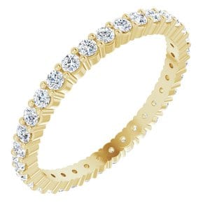 Rings 18K Yellow 1.75 mm Round Eternity Band Mounting Size 7.5