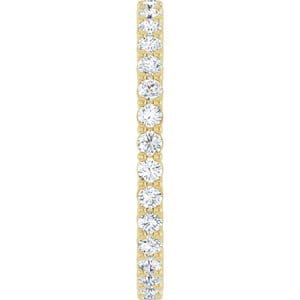 Rings 14K Yellow 1.7 mm Round Eternity Band Mounting Size 7