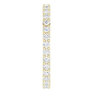 Rings 18K Yellow 1.75 mm Round Eternity Band Mounting Size 7.5
