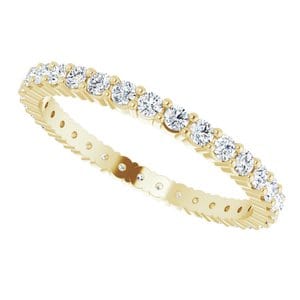 Rings 18K Yellow 1.75 mm Round Eternity Band Mounting Size 7.5