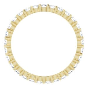 Rings 14K Yellow 2 mm Round Eternity Band Mounting Size 7.5