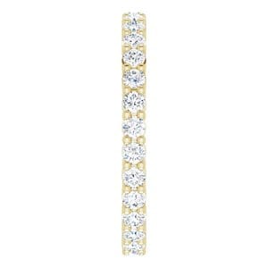 Rings 14K Yellow 2 mm Round Eternity Band Mounting Size 7.5