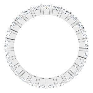 Rings Platinum 2.5x2.5 mm Square Eternity Band Mounting Size 7.5