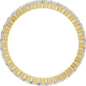 Rings 14K Yellow 1.7 mm Round Eternity Band Mounting Size 7