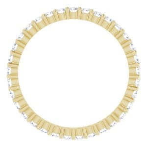 Rings 18K Yellow 1.75 mm Round Eternity Band Mounting Size 7.5