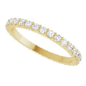 Rings 14K Yellow 1.7 mm Round Eternity Band Mounting Size 7