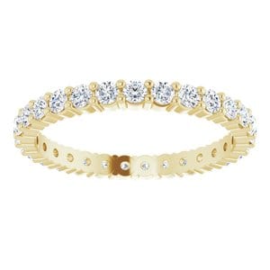Rings 14K Yellow 2 mm Round Eternity Band Mounting Size 7.5