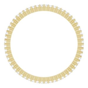 Rings 18K Yellow 1 mm Round Eternity Band Mounting Size 8.5