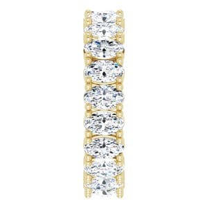 Rings 14K Yellow 5x3 mm Oval Eternity Band Mounting Size 8.5