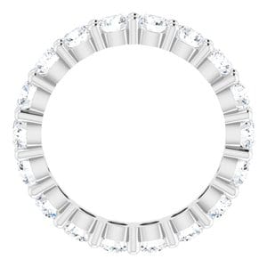 Rings Platinum 3.75 mm Round Eternity Band Mounting Size 8.5