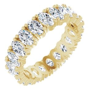 Rings 14K Yellow 5x3 mm Oval Eternity Band Mounting Size 8.5