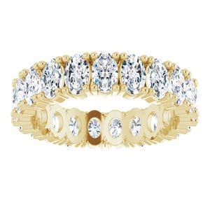 Rings 14K Yellow 5x3 mm Oval Eternity Band Mounting Size 8.5