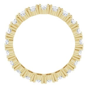 Rings 14K Yellow 5x3 mm Oval Eternity Band Mounting Size 8.5