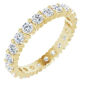 Rings 14K Yellow 2.5 mm Round Eternity Band Mounting Size 5.5