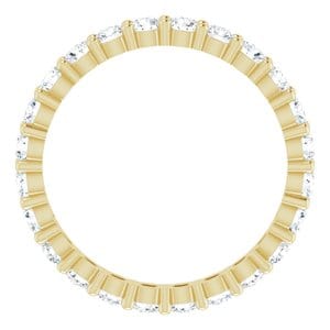 Rings 14K Yellow 2.5 mm Round Eternity Band Mounting Size 7.5