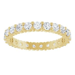 Rings 14K Yellow 2.5 mm Round Eternity Band Mounting Size 7