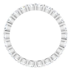 Rings Platinum 2.5 mm Round Eternity Band Mounting Size 5.5