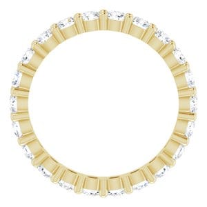 Rings 14K Yellow 2.5 mm Round Eternity Band Mounting Size 5.5
