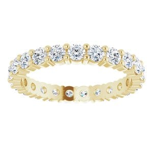 Rings 14K Yellow 2.5 mm Round Eternity Band Mounting Size 6.5