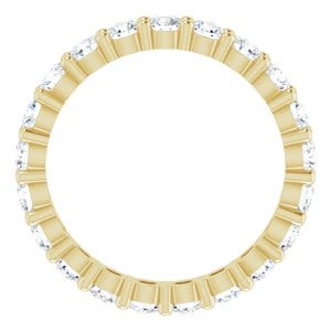 Rings 18K Yellow 2.5 mm Round Eternity Band Mounting Size 4.75