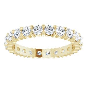 Rings 14K Yellow 2.5 mm Round Eternity Band Mounting Size 5.5