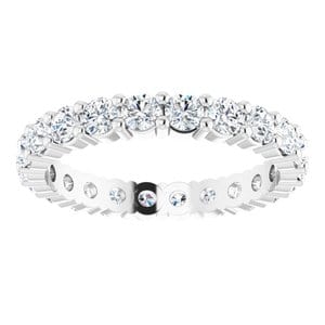 Rings Platinum 2.5 mm Round Eternity Band Mounting Size 5.5