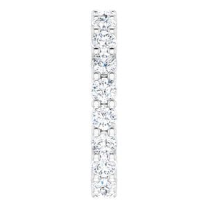 Rings Platinum 2.5 mm Round Eternity Band Mounting Size 4