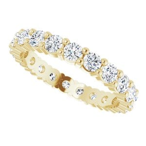 Rings 14K Yellow 2.5 mm Round Eternity Band Mounting Size 5