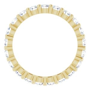 Rings 14K Yellow 2.5 mm Round Eternity Band Mounting Size 5