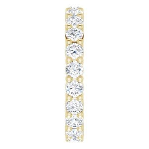 Rings 14K Yellow 2.5 mm Round Eternity Band Mounting Size 4.5