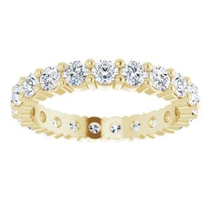 Rings 14K Yellow 2.5 mm Round Eternity Band Mounting Size 4.5