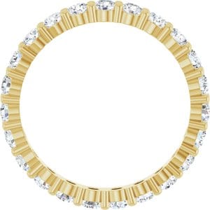 Rings 14K Yellow 2.5 mm Round Eternity Band Mounting Size 7