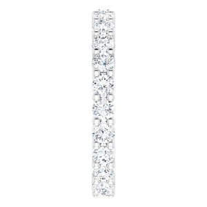 Rings 14K X1 White 2.5 mm Round Eternity Band Mounting Size 6.75