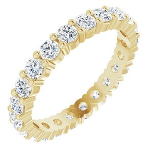Rings 14K Yellow 2.5 mm Round Eternity Band Mounting Size 6