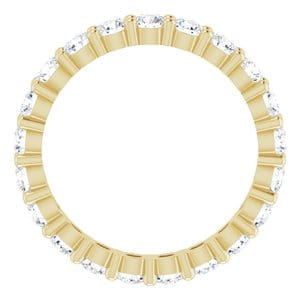 Rings 14K Yellow 2.5 mm Round Eternity Band Mounting Size 4.5