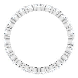Rings 14K X1 White 2.5 mm Round Eternity Band Mounting Size 6.75