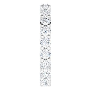 Rings Platinum 2.5 mm Round Eternity Band Mounting Size 5