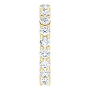 Rings 14K Yellow 2.5 mm Round Eternity Band Mounting Size 5