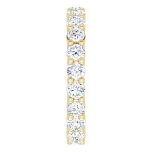 Rings 18K Yellow 2.5 mm Round Eternity Band Mounting Size 4.75