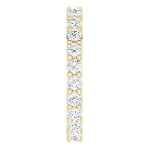 Rings 14K Yellow 2.5 mm Round Eternity Band Mounting Size 8.25