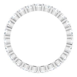 Rings Platinum 2.5 mm Round Eternity Band Mounting Size 6.5