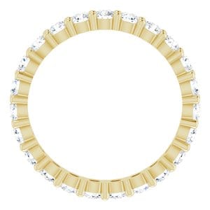 Rings 14K Yellow 2.5 mm Round Eternity Band Mounting Size 6.5